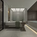 Luxury Modern SPA Sauna Interior Design With Relaxation Bed Hot Tub And Wellness Features