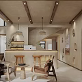 Rustic Guesthouse Interior With Wooden Beams Arched Doorways Cozy Seating And Natural Light