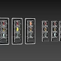 Multiple Traffic Light Signals With Red Yellow Green Lights And Arrow Indicators