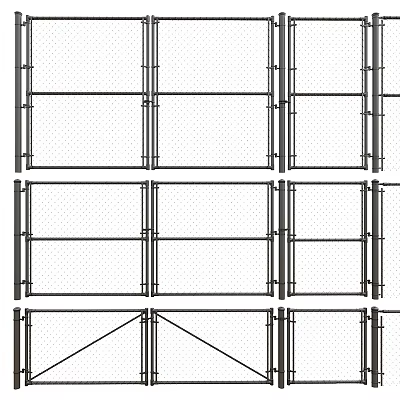 Durable Metal Mesh Fence Panels With Sturdy Frame Structure For Outdoor Security Use 3d model