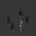 Realistic 3D Triceratops Character Models With Gray Background And Smoke Effects