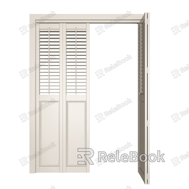 European style solid wood shutter core board door bedroom living room balcony door cover line model