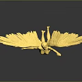Golden Winged Female Figure Furniture Sculpture With Artistic Design For Home Decor
