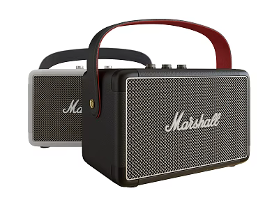 Marshall Portable Speakers With Handle Design In Black And Gray For Music 3d model