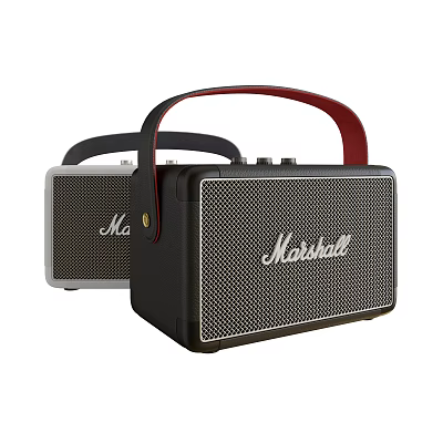 Marshall Portable Speakers With Handle Design In Black And Gray For Music 3d model