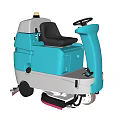 Blue And White Ride On Floor Scrubber Daily Use Electrical Appliance For Efficient Floor Cleaning