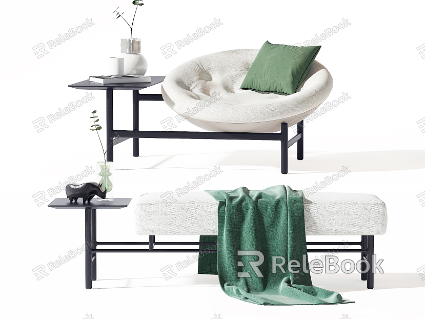 Modern sofa stool bed end stool pedal combination model