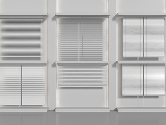 modern venetian blinds curtain 3d model