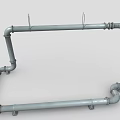 Industrial LOFT Piping Package 3d model