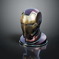 Iconic Iron Man Helmet With Metallic Red And Gold Shiny Detailed Design For Fans