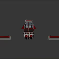 Red Military Multi Legged Robot Vehicle With Detachable Drone Units And Mechanical Structure