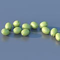 Green jujube fruit 3d model