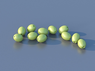 Green jujube fruit 3d model