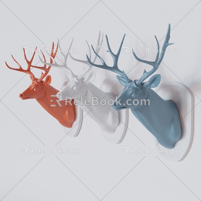 Deer Head Wall Decoration 3d model