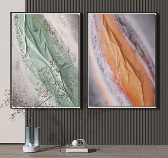 Modern Abstract Painting Abstract Hanging Picture Combination 3d model