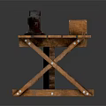 Sturdy Traditional Wooden Workbench Featuring Vise Anvil And Divided Storage Sections