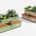 Practical Modern Outdoor Bench With Integrated Planter Custom Logo Wooden Seat For Commercial Leisure Areas