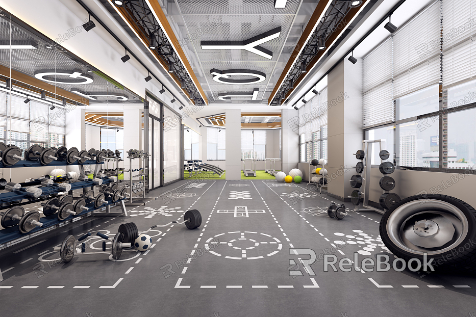 Modern Gym Gym Private Classroom model