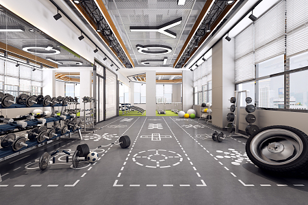 Modern Gym Private Classroom 3d model