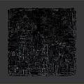 Gray Electronic Device Cube With Circuit Texture And Green Details