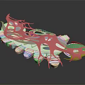 Unique Cartoon Scene With Pink And White Hollow Abstract Artistic Shapes