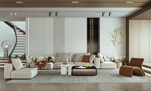 modern living room 3d model