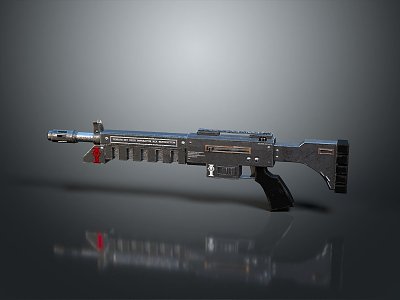 rifle semi-automatic rifle combat rifle battle rifle carbine war rifle attack rifle 3d model