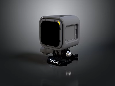 Durable GoPro Action Camera With Secure Mount For Outdoor Sports Recording 3d model
