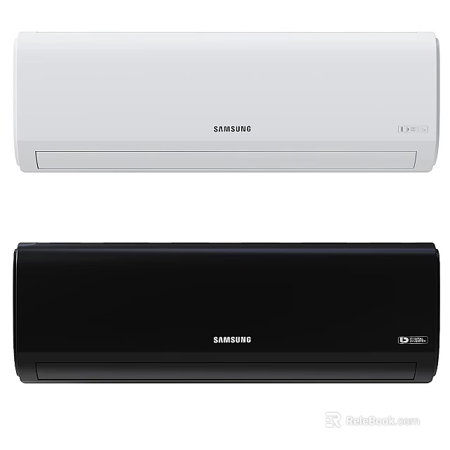 Samsung Air Conditioner Fan White and Black Modern Home Cooling Appliances 3d model 