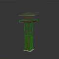 Observation Tower With Green Roof Red Frame Structure And White Base