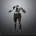 Spiked Mechanical Armor With Leather Details For 3D Character Model Design 3d model
