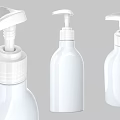 White Bathroom Accessories Dispenser Pump Bottles With Modern Design For Bathroom Use