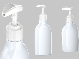 Bathroom Home Cleaning Bottle Cleaner Detergent Shower Gel Shampoo Cosmetic Bottle with Pump Squeeze Bottle 3d model