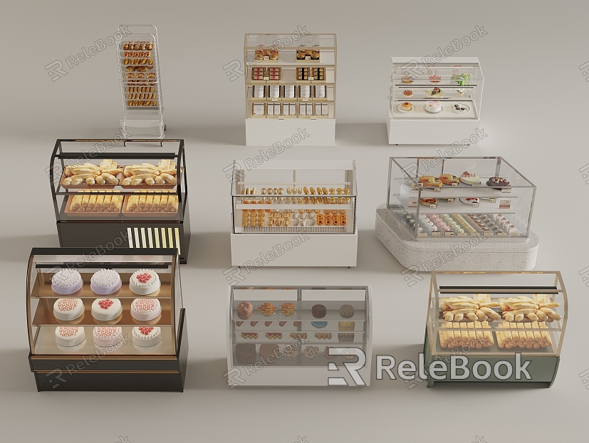 Bakery Shelf Sweet Shop Shelf Bakery Display Cabinet Sweet Shop Display Cabinet model