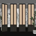 New Chinese-style screen partition 3d model