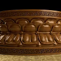 Wooden Ornament Decoration Set With Round Carved Patterns And Elegant Design