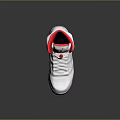White Red Black Jordan High Top Basketball Sneakers Featuring Logo And Air Cushion Sole Design