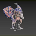 Fierce Mythical Winged Creature With Bat Like Wings And Sharp Claws