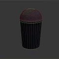 Purple Trash Can With Secure Fitted Lid For Home Office Kitchen Use 3d model