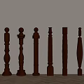 Various Wooden Baluster Designs With Carved And Smooth Column Styles