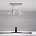 Modern chandelier lantern end view table 3d model