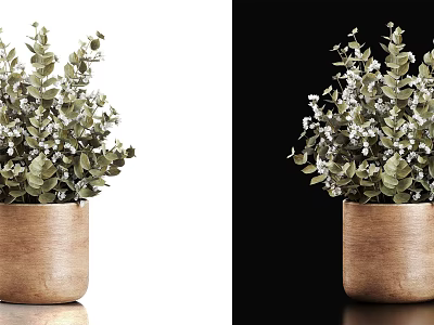 Modern Potted Eucalyptus Plant Green Plant Potted Plant Indoor Green Plant Potted Plant Combination Creative Potted Plant Potted Plant Green Plant Combination 3d model