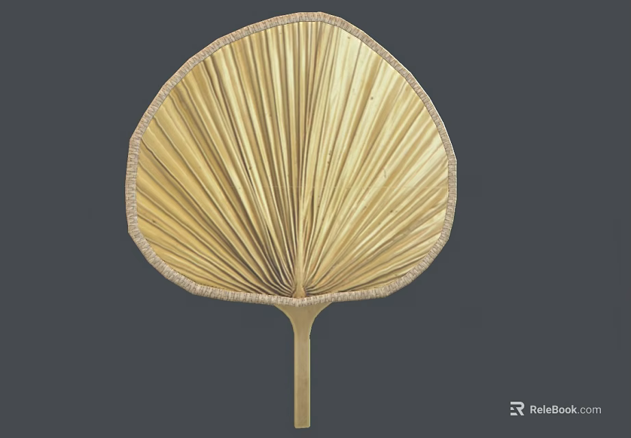 Golden Leaf Shaped Wall Decor With Intricate Rim And Textured Surface 3d model 