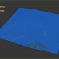 Mountainous Terrain 3D Model With Snowy Peaks Green Vegetation River And Blue Lake