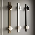 Modern Wall Mounted Lamps With Gold White Black Finishes And White Spherical Decor