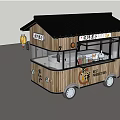 Functional Food Truck With Wooden Exterior And Service Window