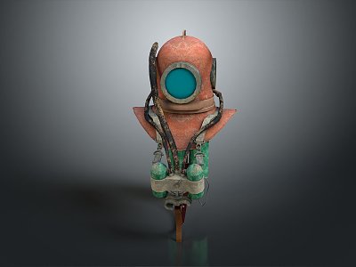 Diving Helmet Diver Diving Suit Heavy Duty Diving Helmet Diving Equipment Diving Facility Helmet 3d model