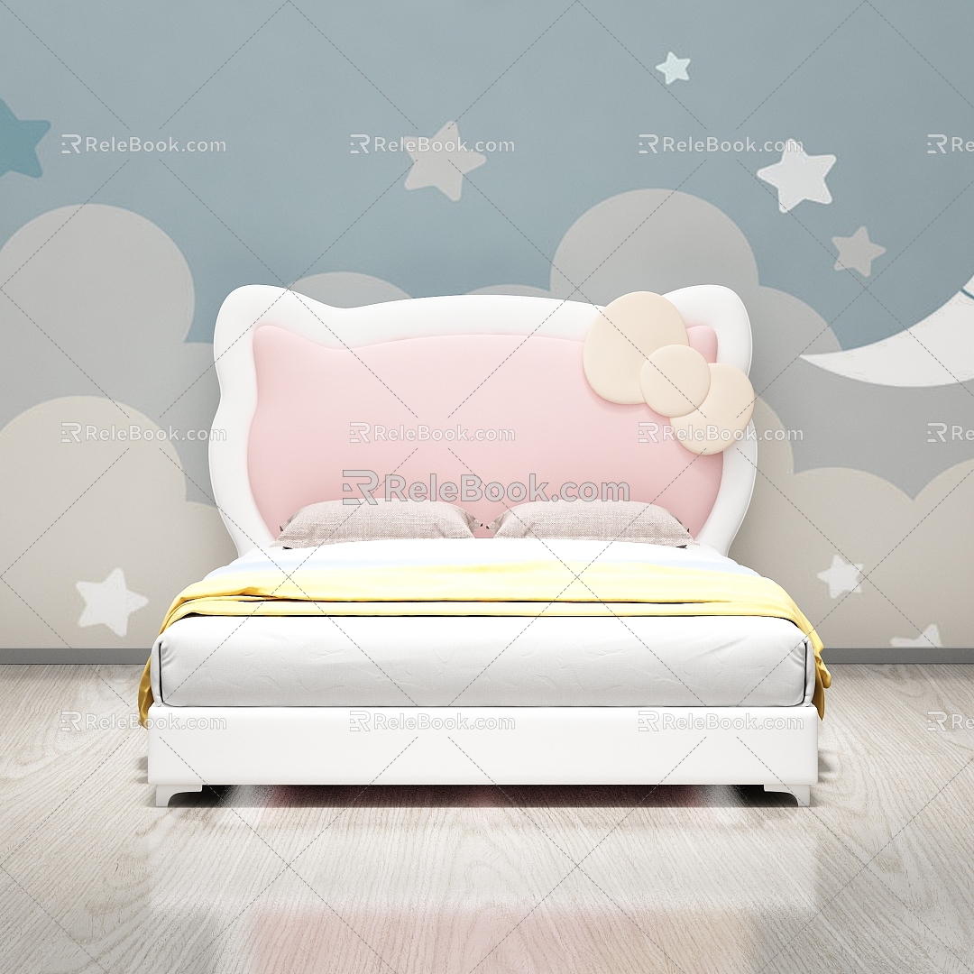 Nordic Cream Style Children's Bed model