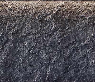 Rough Textured Dark Surface Resembling Natural Stone With Organic Patterns 3d model