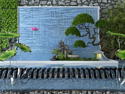 New Chinese gardening sketch 3d model New Chinese gardening sketch 3d model
